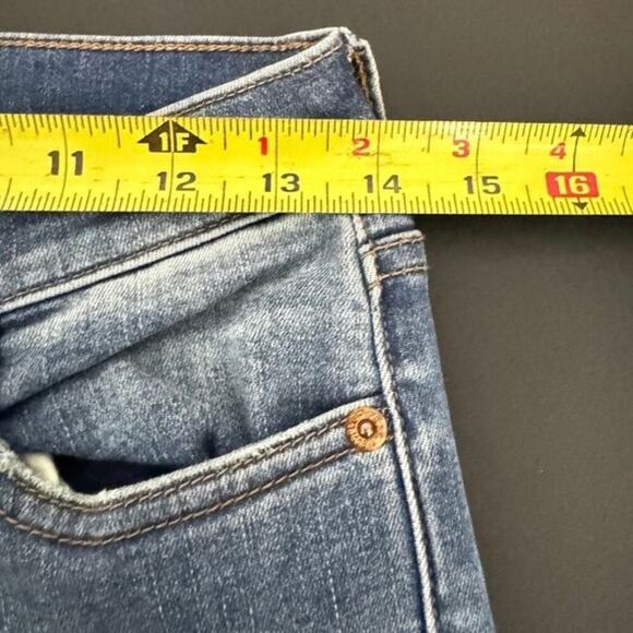 Free People Great Heights Jeans Skinny Frayed Distressed High Rise Blue Size 26 - Picture 7 of 8